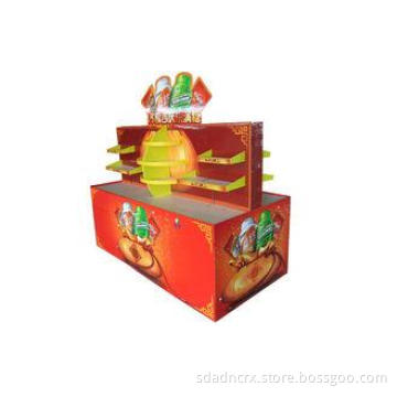 Colorful Recyclable Cardboard Counter Display Stands Art Pa